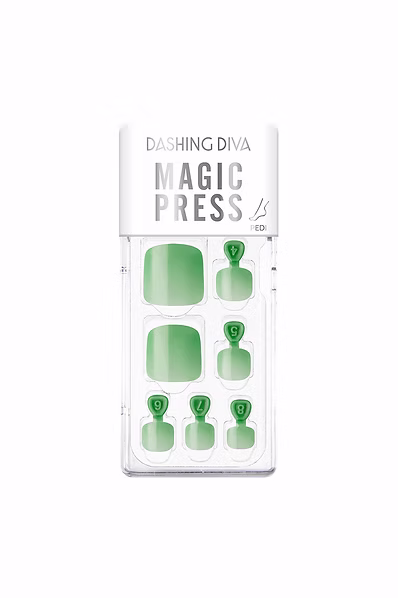 DASHING DIVA | MAGICPRESS 足部薄型美甲片_懷舊綠色