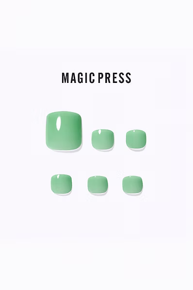DASHING DIVA | MAGICPRESS 足部薄型美甲片_懷舊綠色:圖片 2